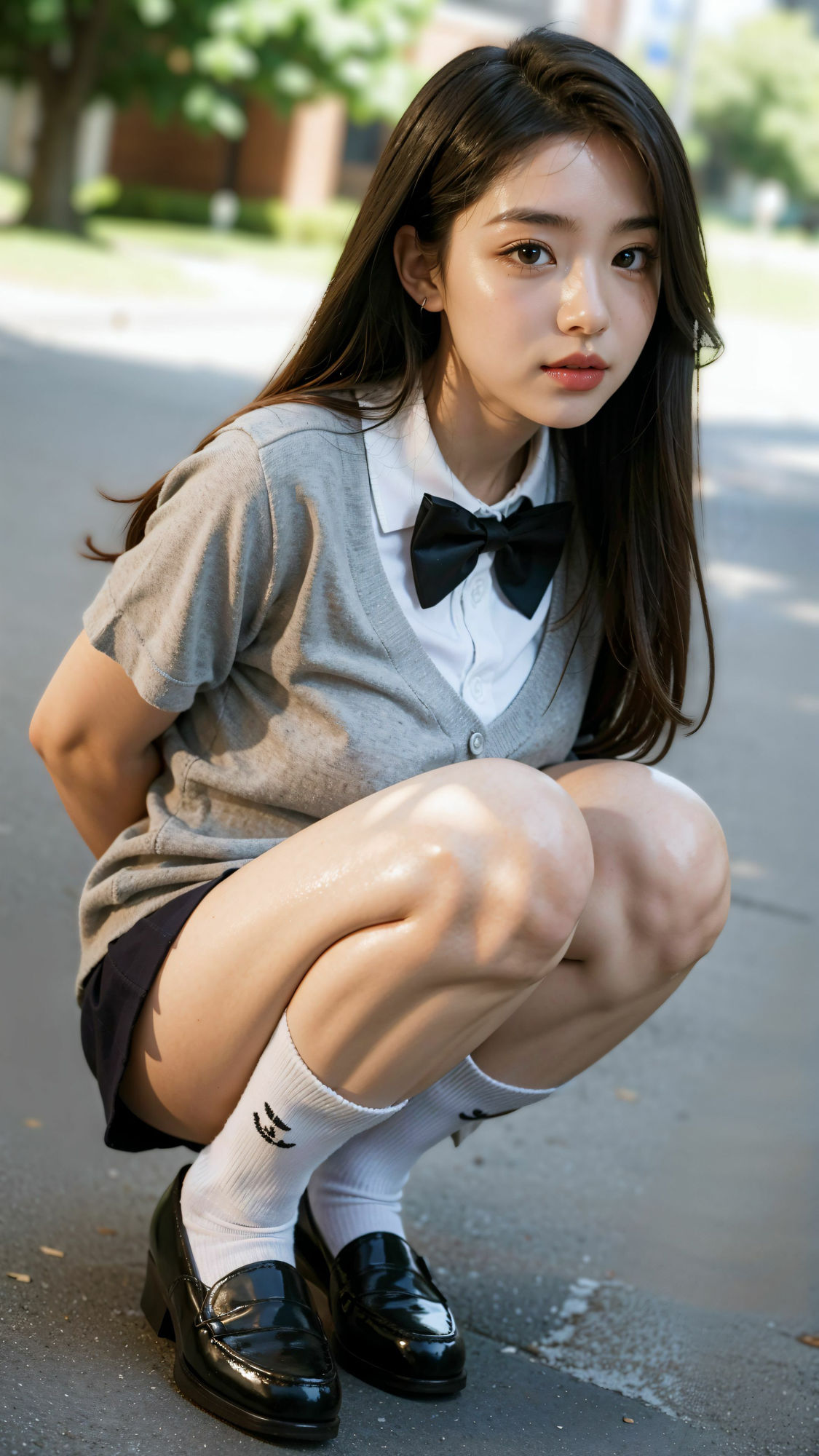 サンプル画像3:露出狂な制服女子【4K超高画質】コスプレ・フェラチオ・開脚(愛の女神) [d_312272]