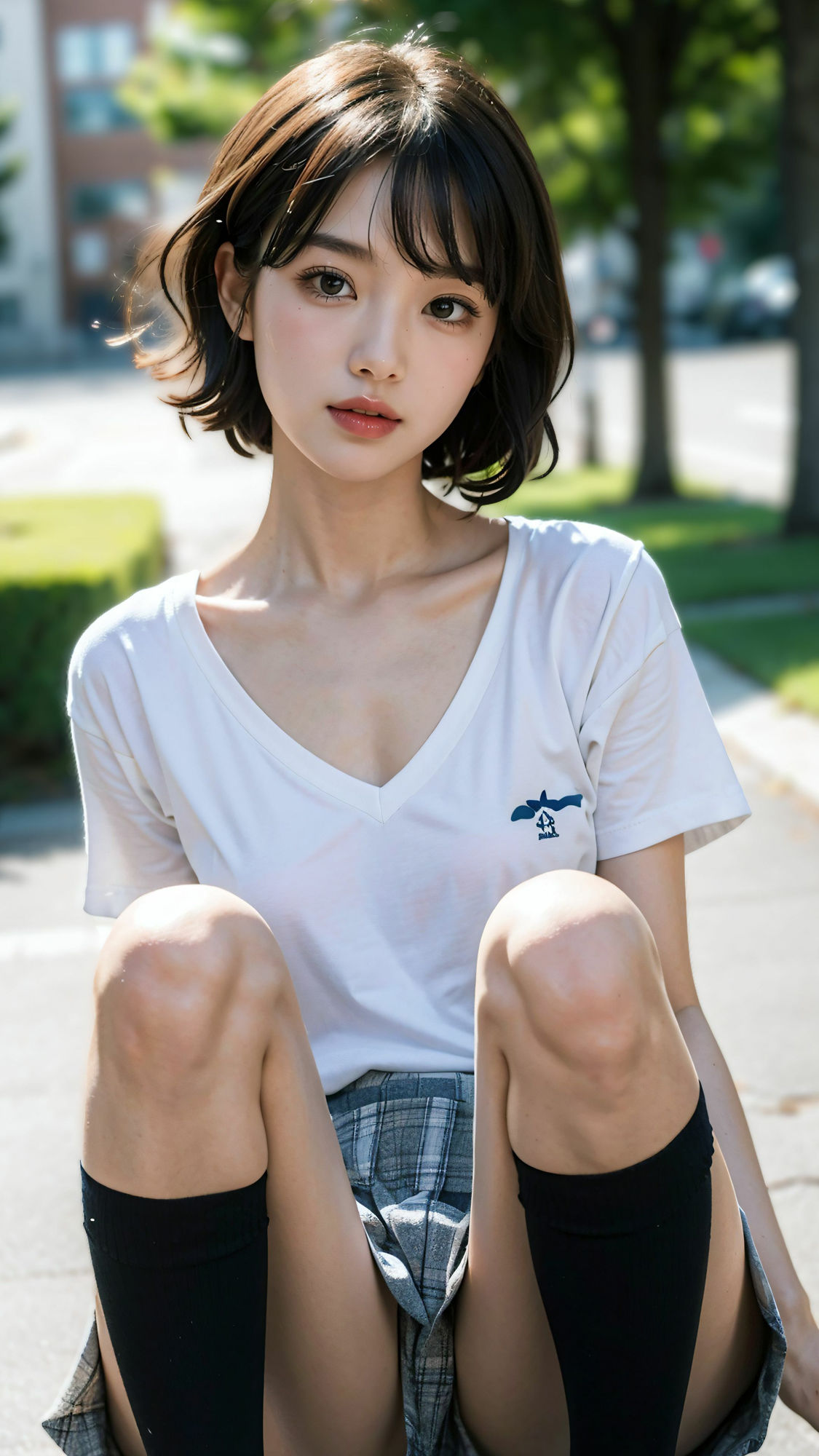 サンプル画像4:露出狂な制服女子【4K超高画質】コスプレ・フェラチオ・開脚(愛の女神) [d_312272]