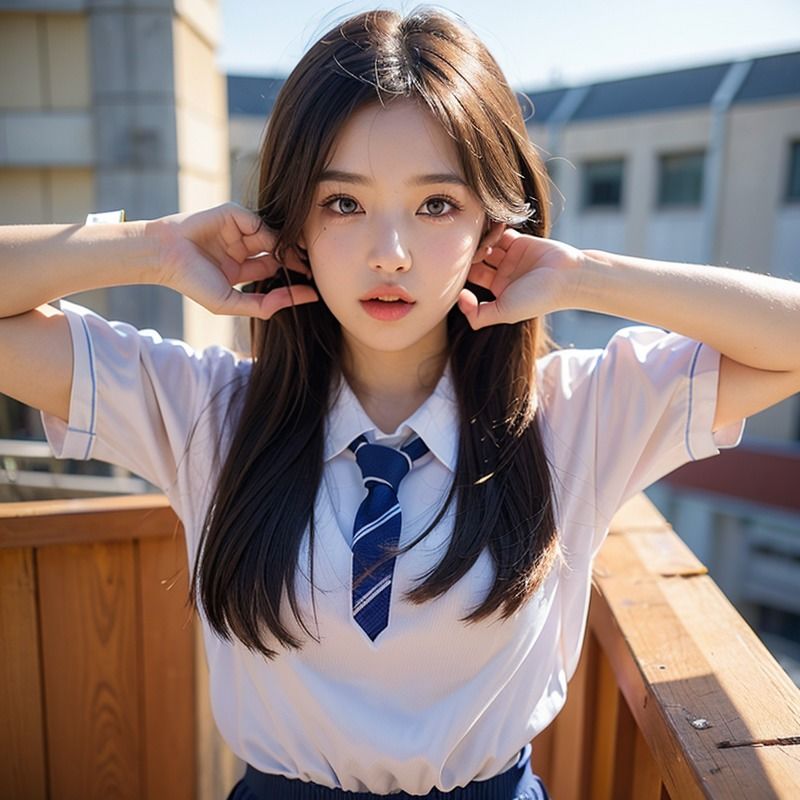 サンプル画像5:女子●生をレンタル彼女して 美術の課題提出を名目に いろんなポーズを撮影させてもらった件 ＃2(若い娘 中心) [d_312370]