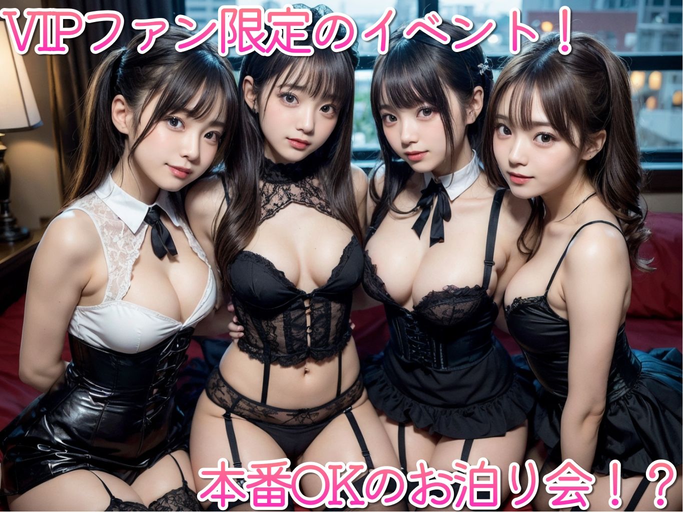 サンプル画像1:アイドルハーレム♪ 生本番OKなお泊り会♪(じぇんとる) [d_312443]