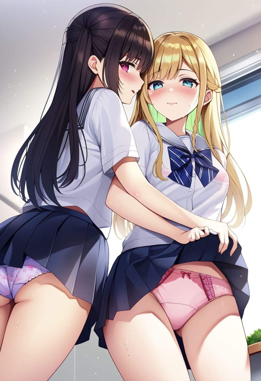 サンプル画像1:百合の美女たちがいちゃいちゃしてる日常イラスト集200枚（舐め合い・デート・制服・クリスマス）(絵師たか) [d_312445]