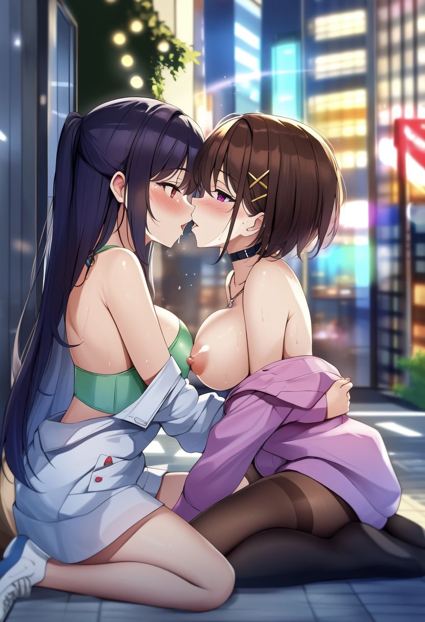 百合の美女たちがいちゃいちゃしてる日常イラスト集200枚（舐め合い・デート・制服・クリスマス）