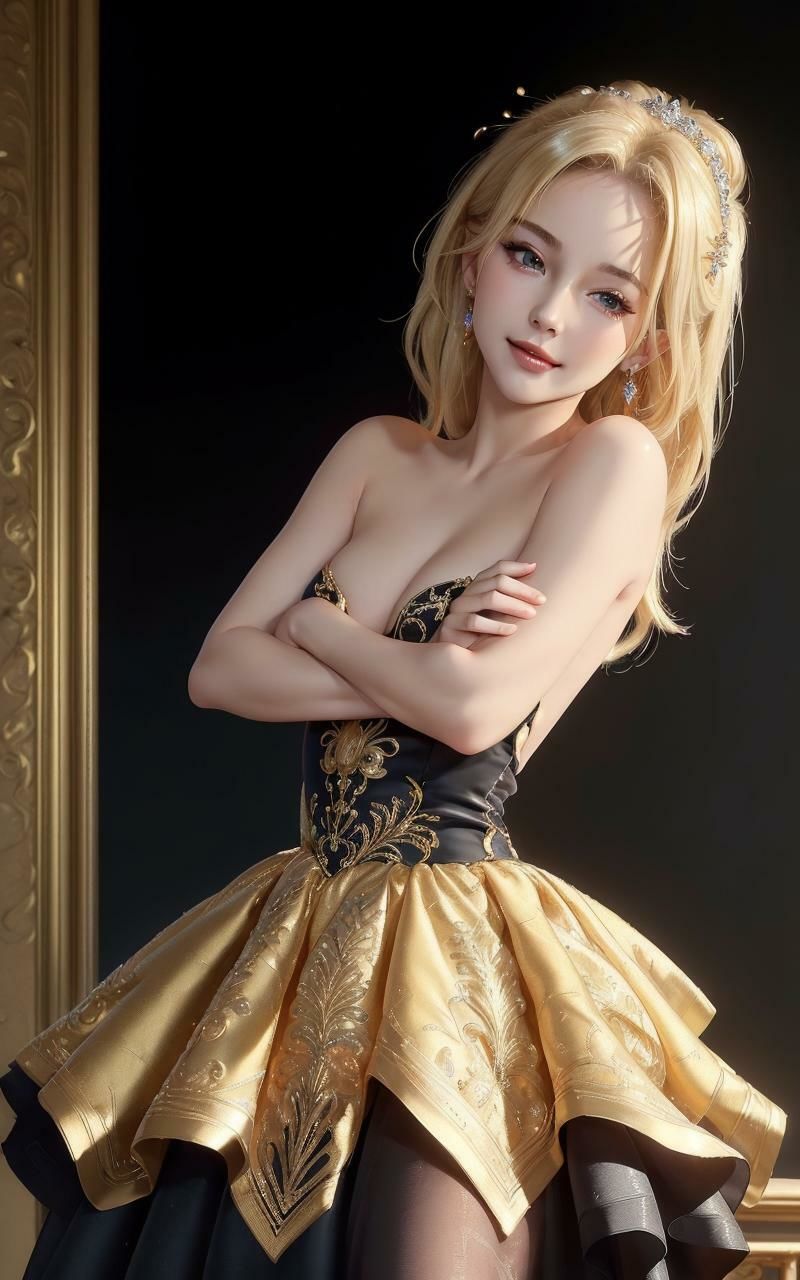 サンプル画像1:AI美女写真集Vol.91:ドレス美女ティナ19歳(beauty4ever) [d_312519]