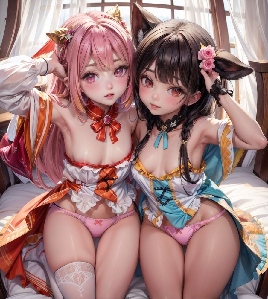 サンプル画像4:色鮮やかな美少女達(白熊兎) [d_312590]