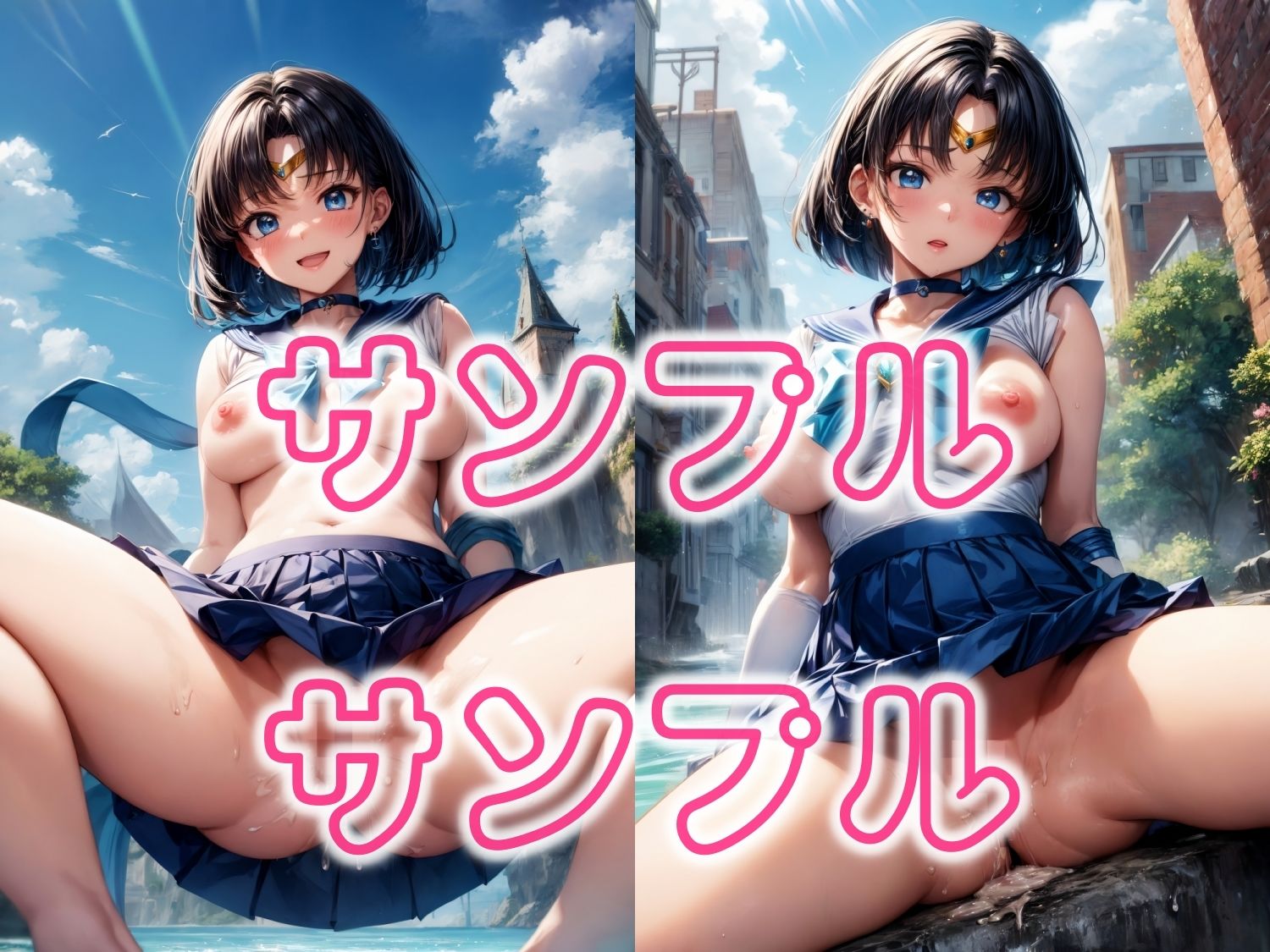 サンプル画像4:淫乱なセーラームーン、絶賛M字開脚(異世界同人事務所) [d_312784]