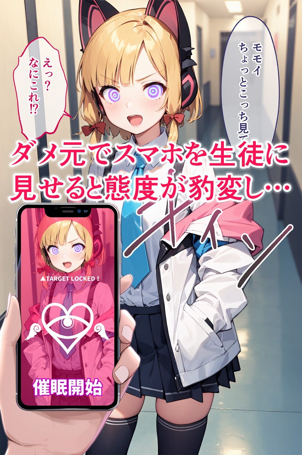 サンプル画像2:催●アプリで支配された学園(ぶるーと) [d_312930]