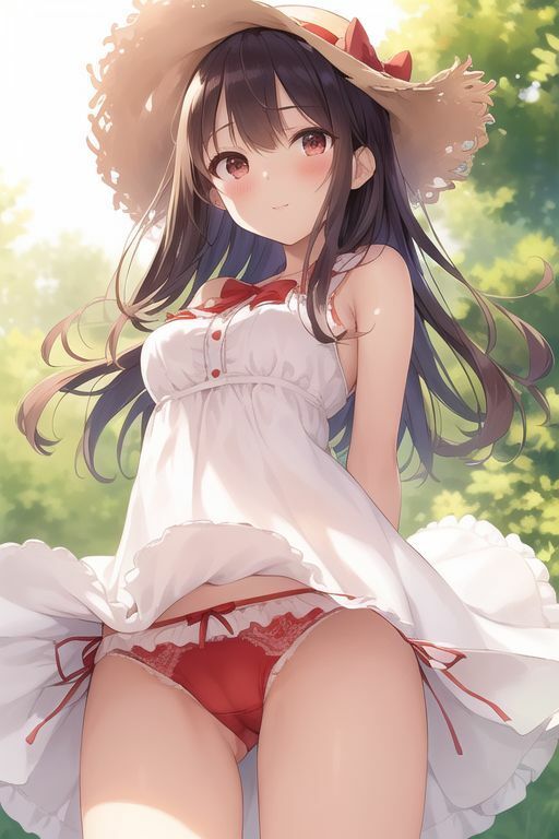 サンプル画像1:やりすぎ縁結び_ワンピース少女はパンチラ放題(AI幻想庭園) [d_313048]