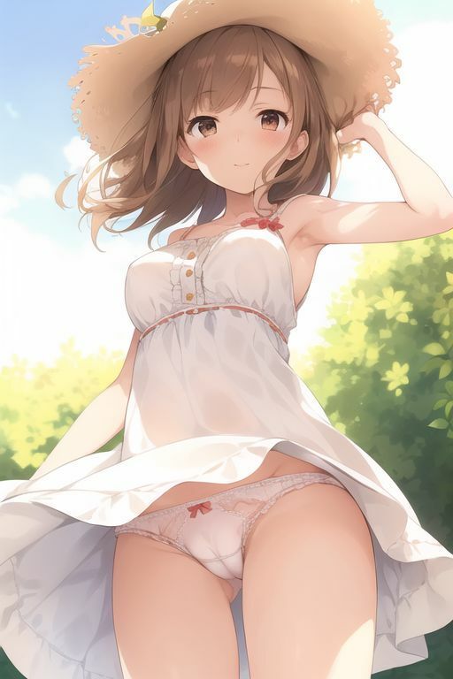 サンプル画像3:やりすぎ縁結び_ワンピース少女はパンチラ放題(AI幻想庭園) [d_313048]