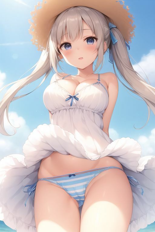 サンプル画像4:やりすぎ縁結び_ワンピース少女はパンチラ放題(AI幻想庭園) [d_313048]