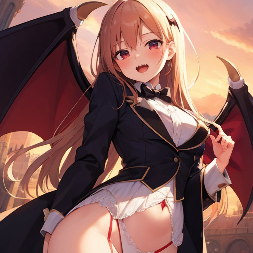 サンプル画像4:タキシード風ヴァンパイアさん(ほげふが) [d_313100]