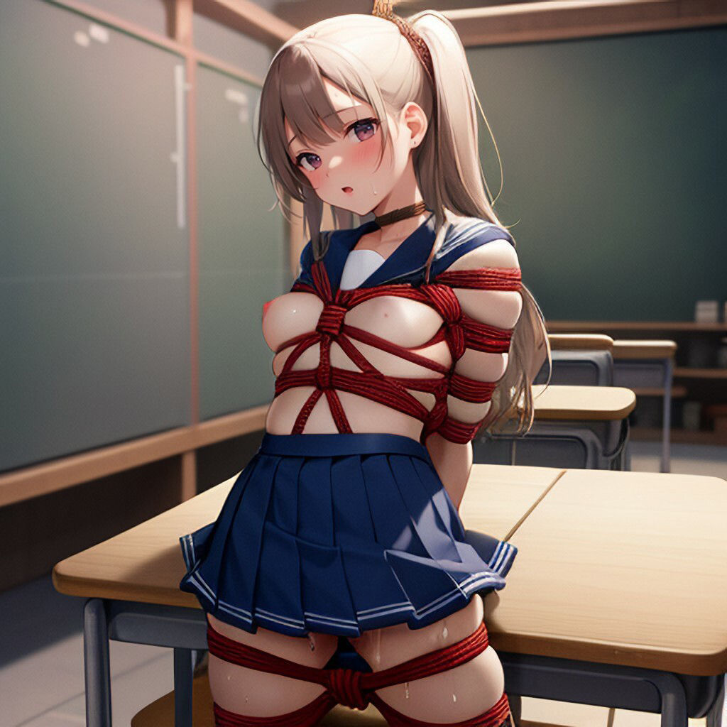 サンプル画像3:緊縛な制服娘さん(ほげふが) [d_313115]