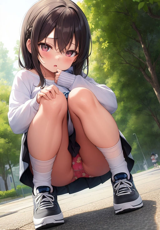 サンプル画像1:ロリっ娘 ストリートスナップ 〜しゃがみパンチラ〜(atilol) [d_313117]