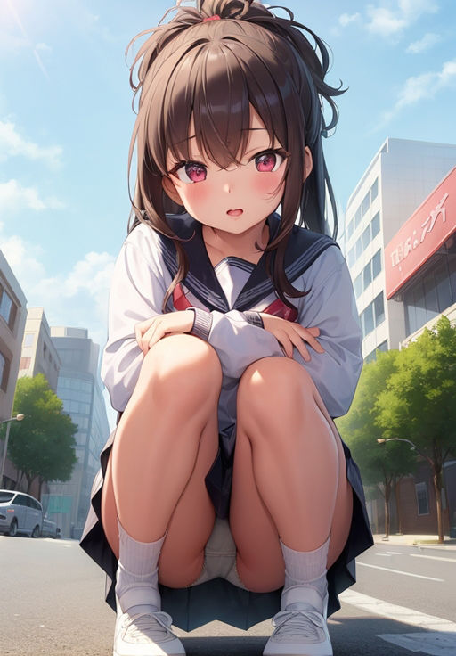 サンプル画像5:ロリっ娘 ストリートスナップ 〜しゃがみパンチラ〜(atilol) [d_313117]