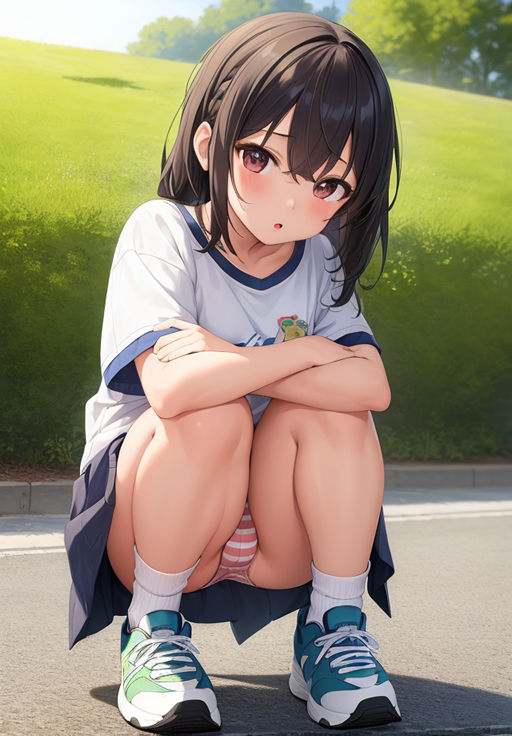 サンプル画像6:ロリっ娘 ストリートスナップ 〜しゃがみパンチラ〜(atilol) [d_313117]