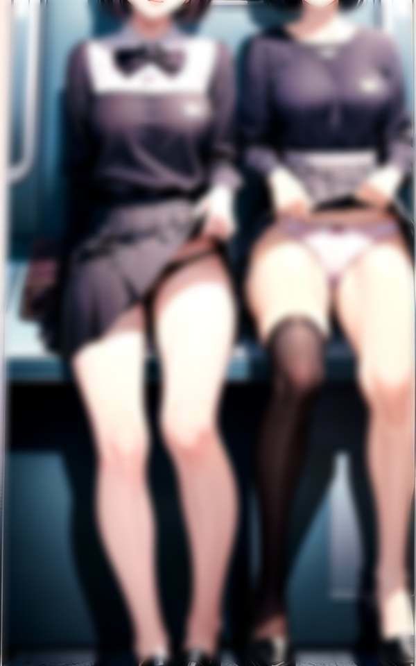 サンプル画像2:向かいに座ったあの子がパンチラ 処女・制服(妄想サークルlabo) [d_313147]