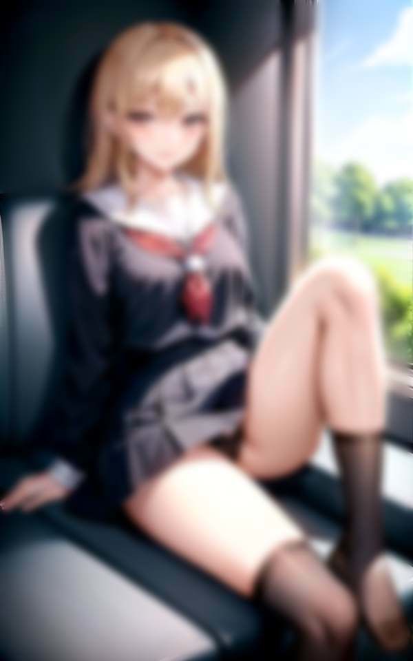 サンプル画像4:向かいに座ったあの子がパンチラ 処女・制服(妄想サークルlabo) [d_313147]