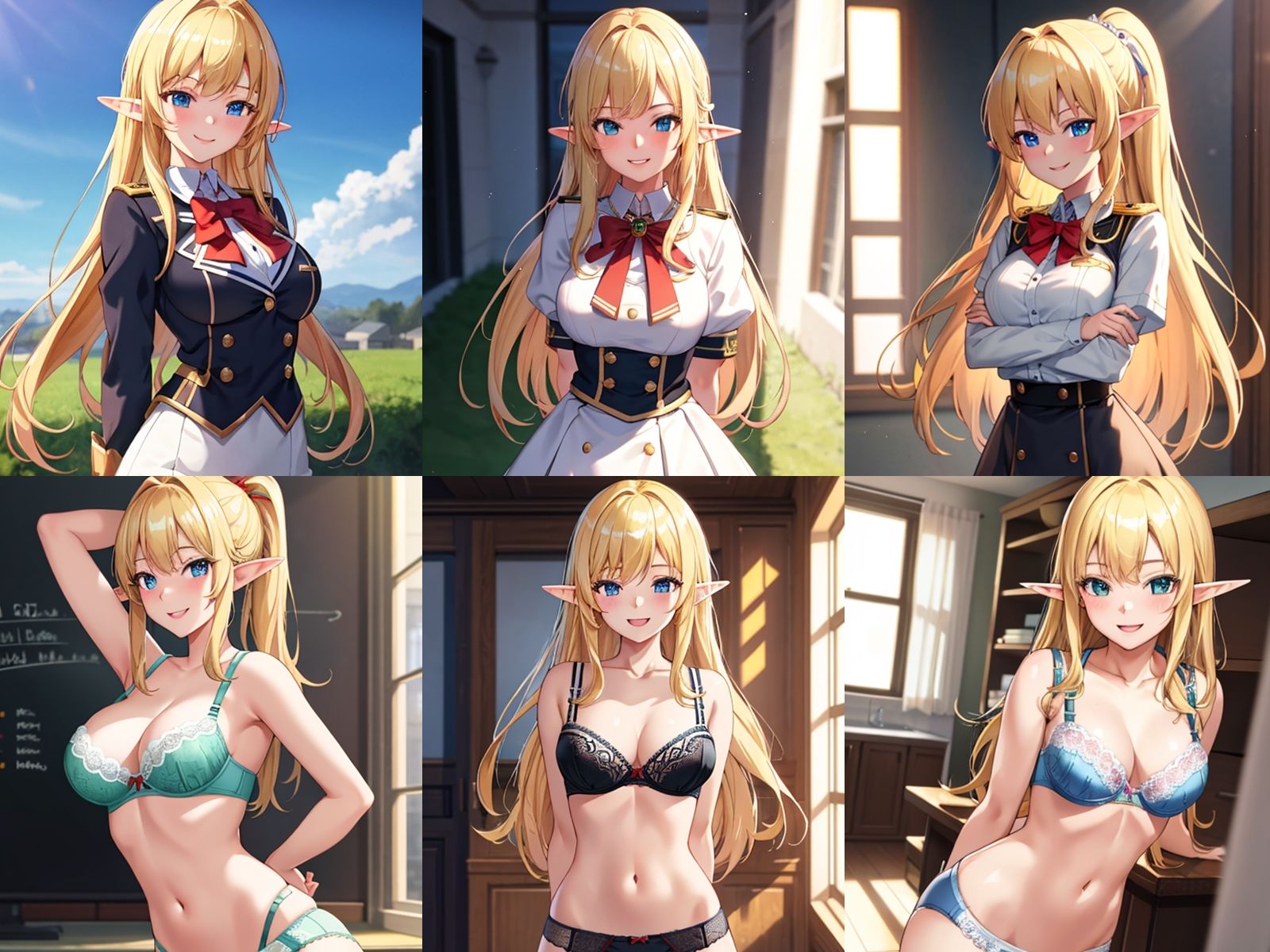 サンプル画像1:金髪エルフJKが中出しセックスで孕みボテ腹になるまで(千草屋) [d_313179]