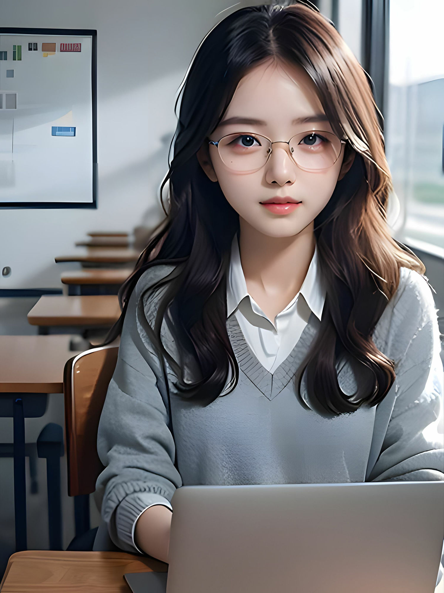 サンプル画像2:妄想生徒会長(妄想彼女) [d_313213]