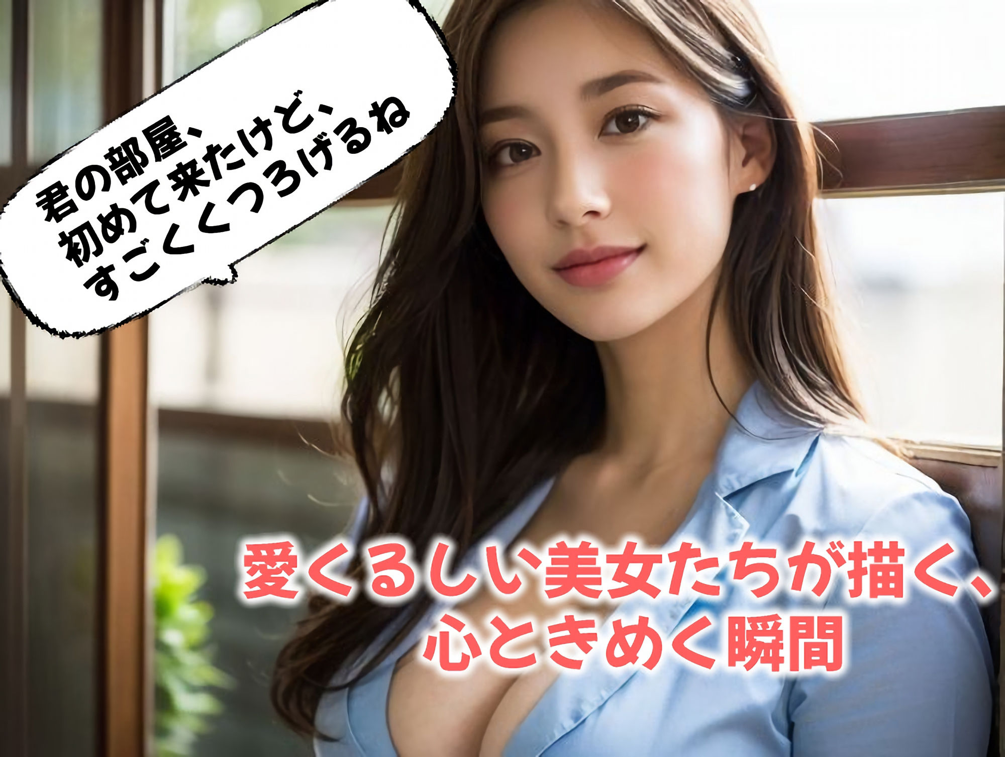 サンプル画像1:ずっと好きだった人が初めて僕の部屋に来てくれた！はじめての中出しドピュドピュS●X（全295ページ）【高画質モデル】(AIPhoto出版) [d_313320]