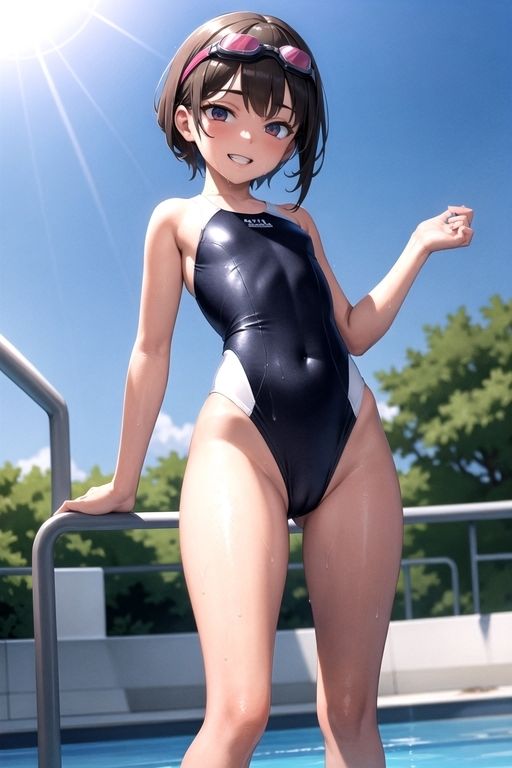 サンプル画像2:競泳水着×ちっぱいハート(A.IZEN) [d_313399]