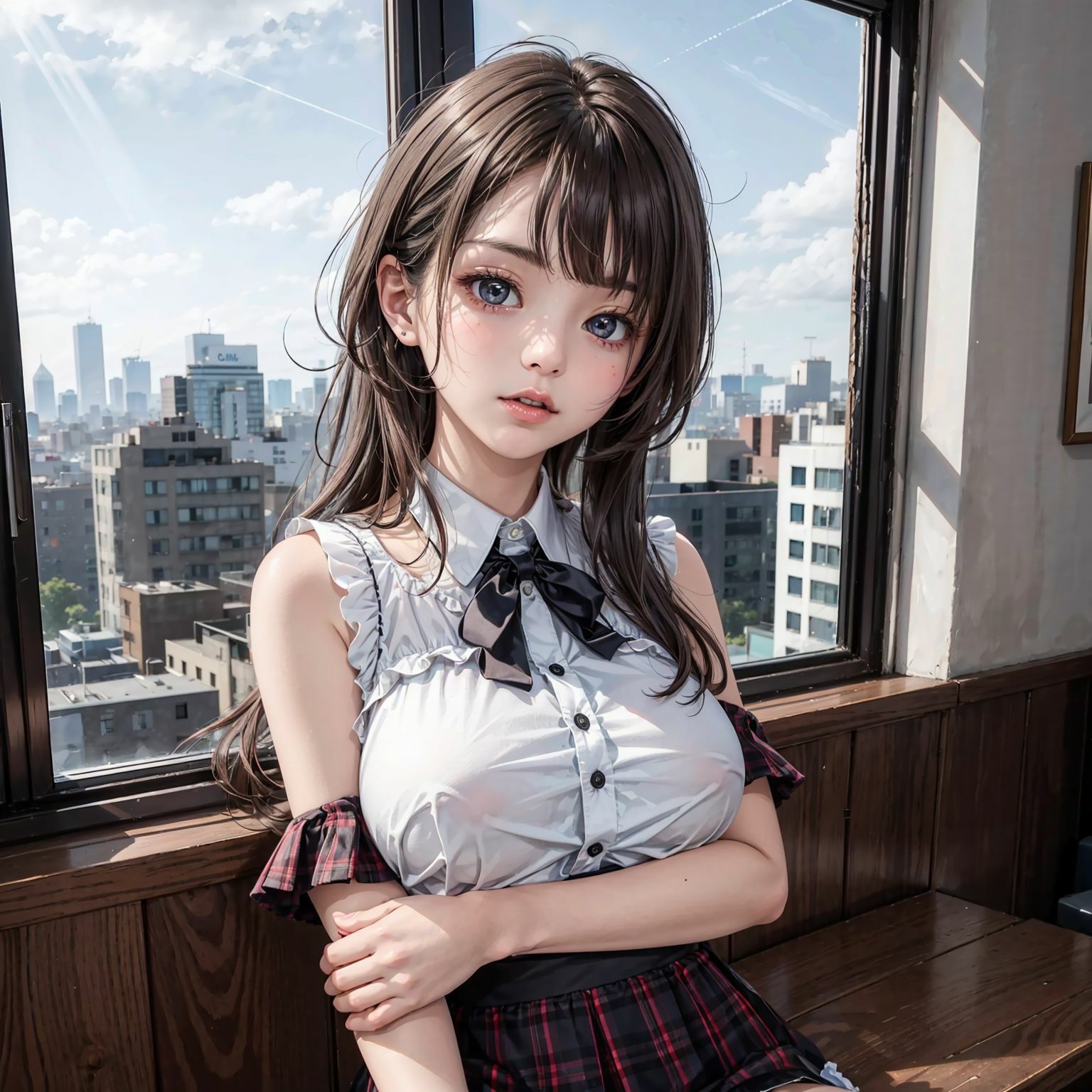 サンプル画像1:巨乳すじまん美少女(川瀬と遊園地) [d_313552]