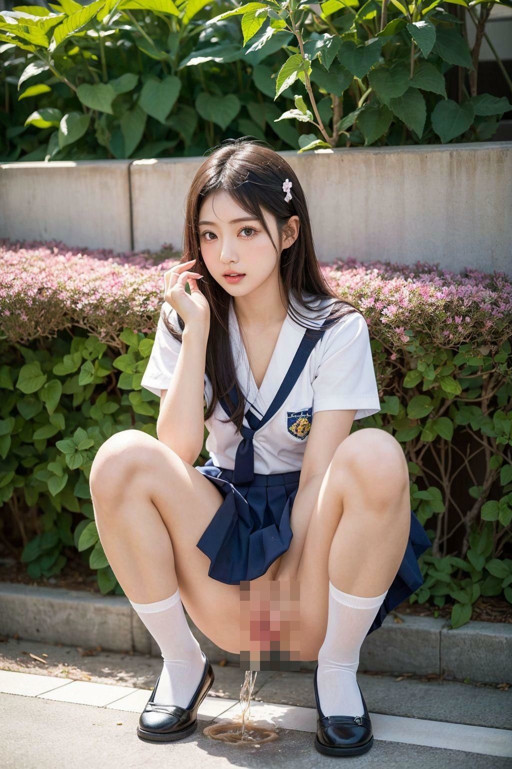 サンプル画像3:おもらしょうじょ(無限想像工房) [d_313557]