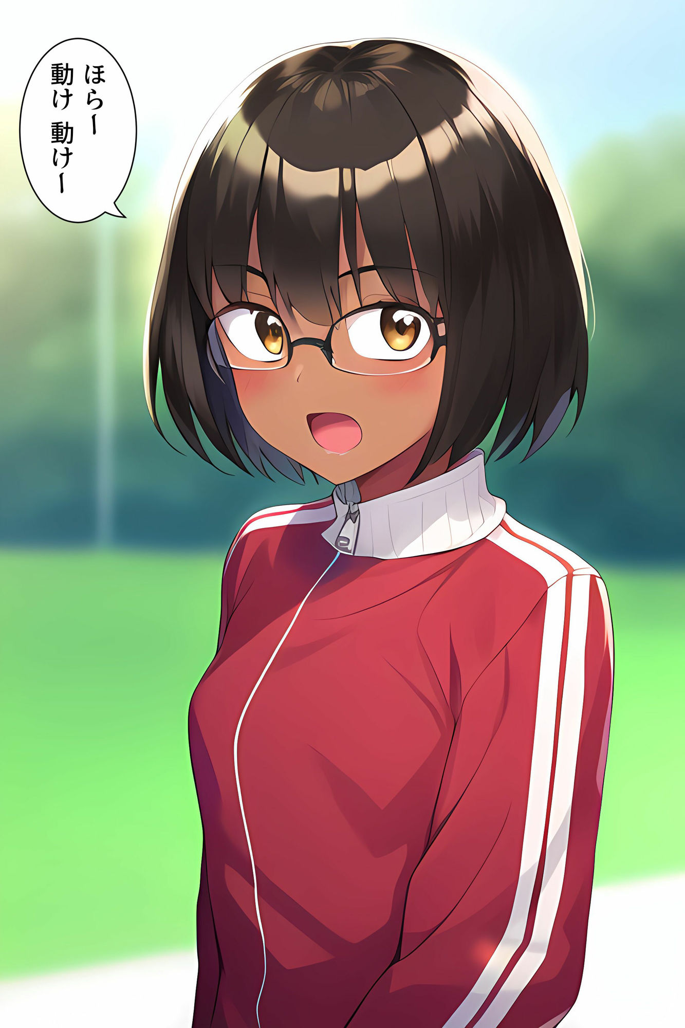 サンプル画像5:元気なあの子はエッチも元気(褐色眼鏡工房) [d_313571]