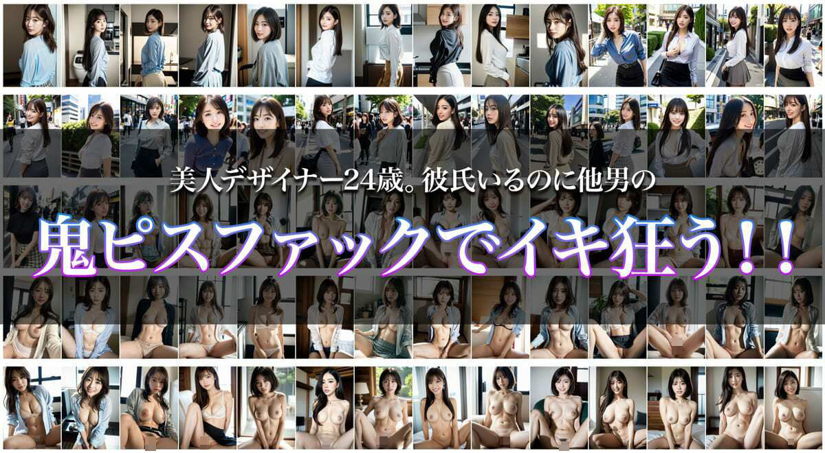 サンプル画像1:美人デザイナー。彼氏いるのに他男の鬼ピスファックでイキ狂う！！【完堕ちNTR】(はむすたー美女団) [d_313630]