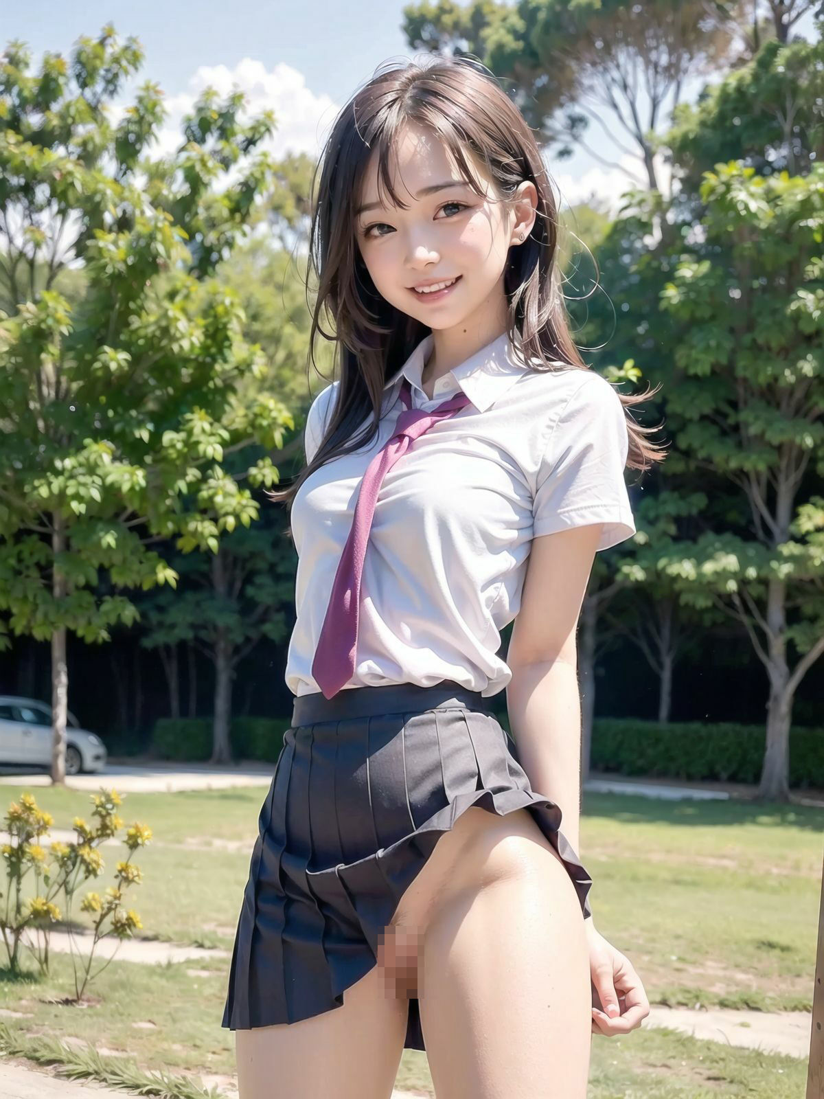 サンプル画像4:スレンダー×制服少女2！えっちな通学路〜えちえち学園〜(天使の癒し処) [d_313724]