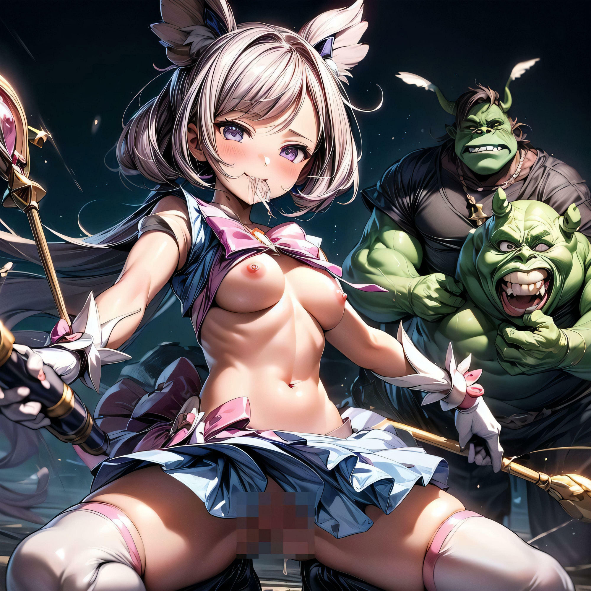 サンプル画像1:敗北魔法少女イキ狂いメス堕ち(猫足時計) [d_313729]