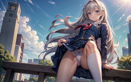 サンプル画像6:JKにお願いしてパンツを見せてもらった 〜笑顔編〜 Part1(豊満おねえさん) [d_313740]