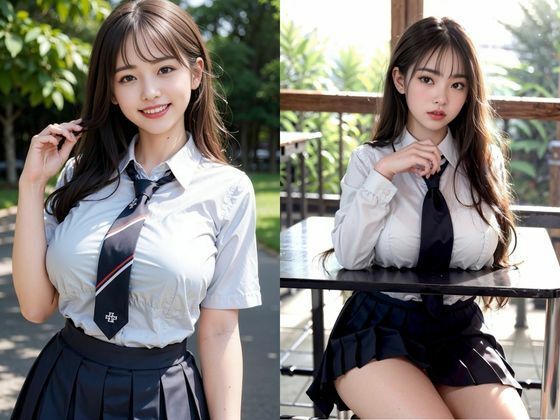 サンプル画像1:【高画質】巨乳女子校生★初の痴●体験(AIシテルProject) [d_313779]