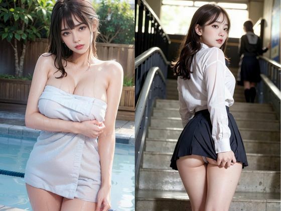 サンプル画像4:【高画質】巨乳女子校生★初の痴●体験(AIシテルProject) [d_313779]