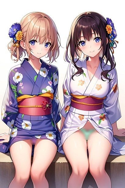 サンプル画像4:浴衣で座ってパンチラ(D.P.H.) [d_313847]