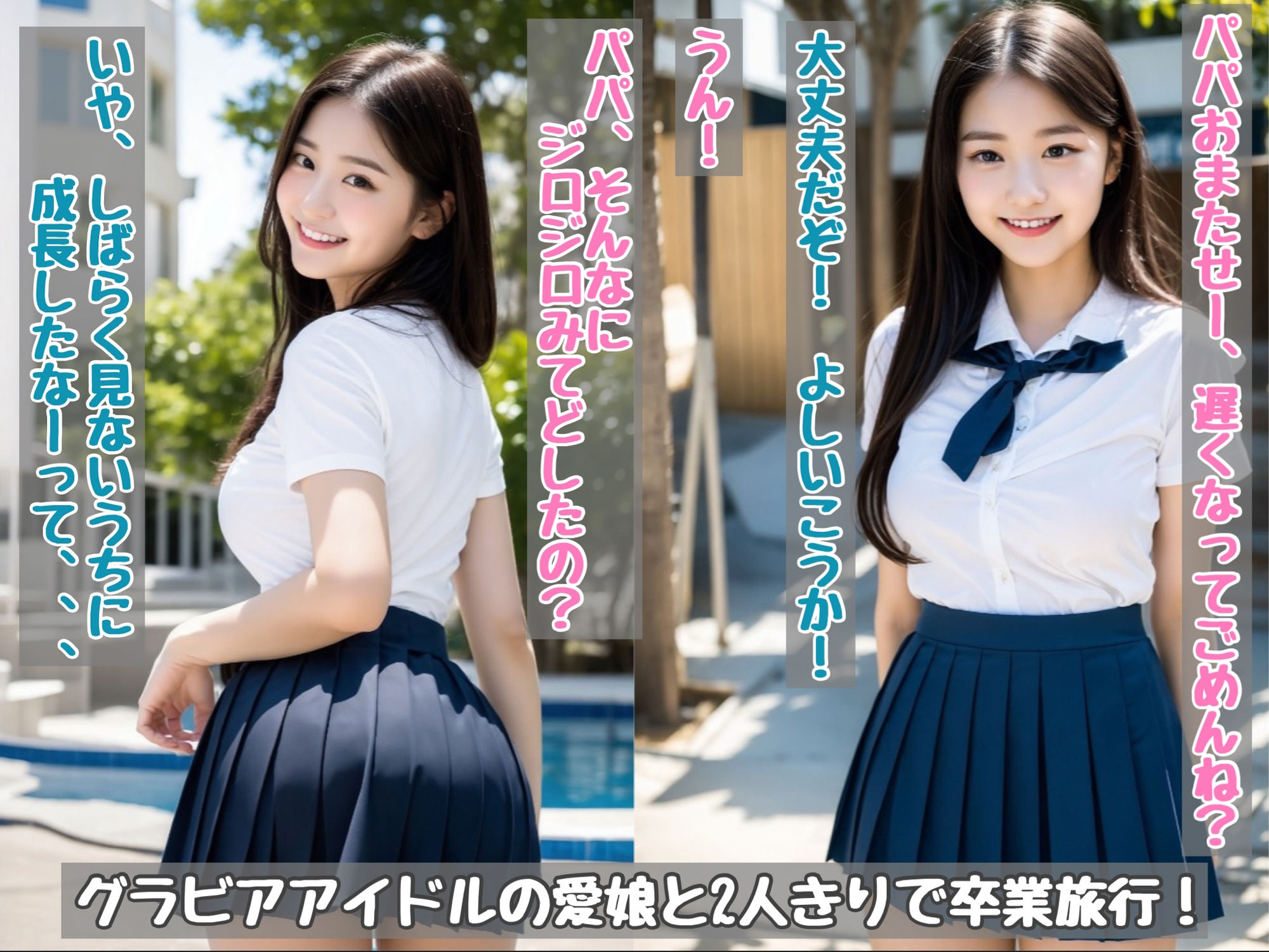 サンプル画像1:グラビアアイドルの愛娘と2人で卒業旅行にいってきた(PORNOKRATHS) [d_313927]