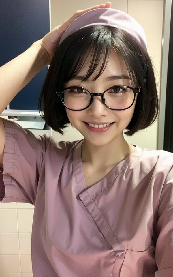 サンプル画像5:萌え萌え【貧乳眼鏡】看護師〜そろそろ休憩の時間〜(シェルシボロケンロー) [d_313938]