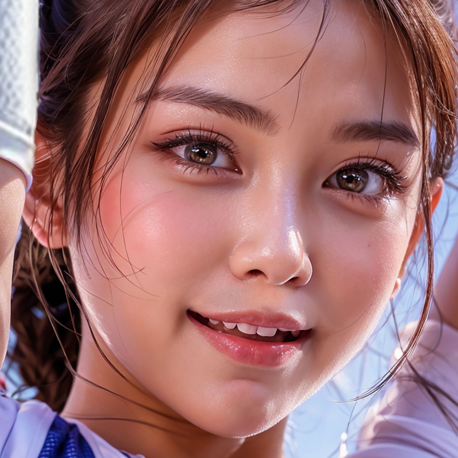 サンプル画像4:チアガール奇跡の大開脚！！アンスコ履き忘れてパンティにシミ！！超高画質で股間のハミ毛確認！尿意を我慢出来ずに大量放尿！！(エロステージ) [d_314053]