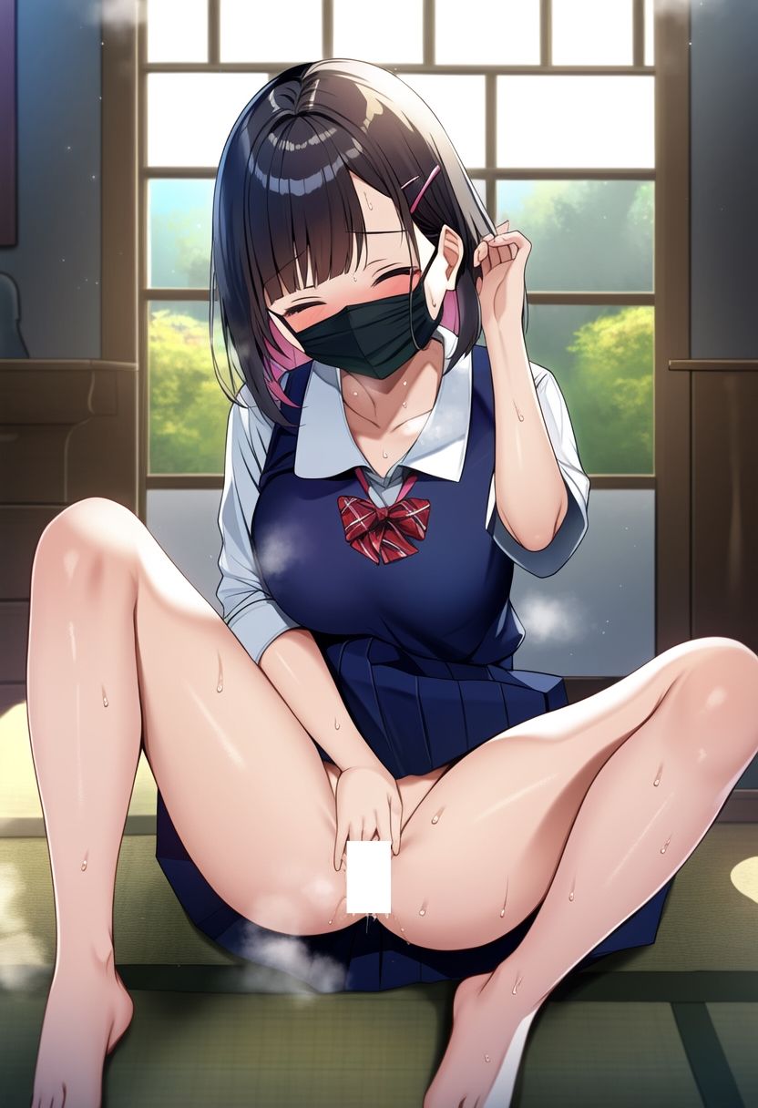 サンプル画像6:人気裏垢女子と仲良くなったら俺だけにプライベート自撮りエロ画像を送ってくるイラスト集500枚（セルフィー・スマホ・SNS・裏アカ・マスク・大人のおもちゃ）(絵師たか) [d_314108]