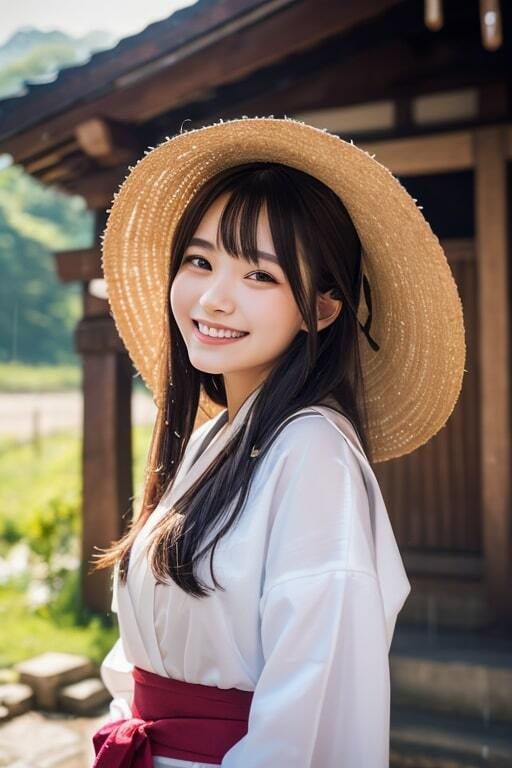 サンプル画像1:AI生成美少女写真集 vol1 神社美女(AiRealGirls) [d_314132]