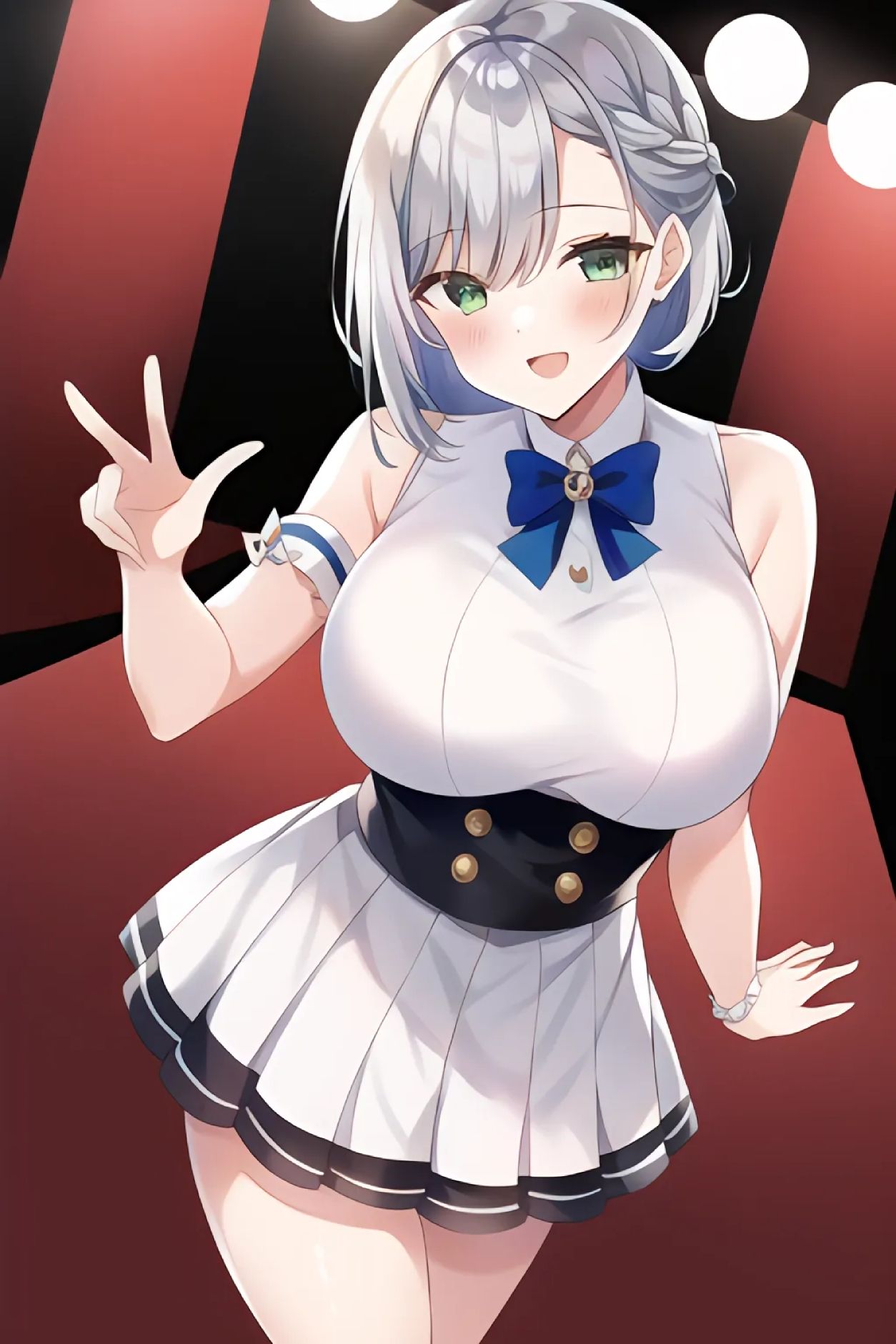 サンプル画像1:【買い切り版】バーチャル衣装故障で羞恥団長（English translation included）(しそ@SISO_r18) [d_314300]