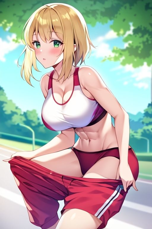 サンプル画像1:支援者の多い露出も多い陸上部(催●スマホの淫魔) [d_314354]