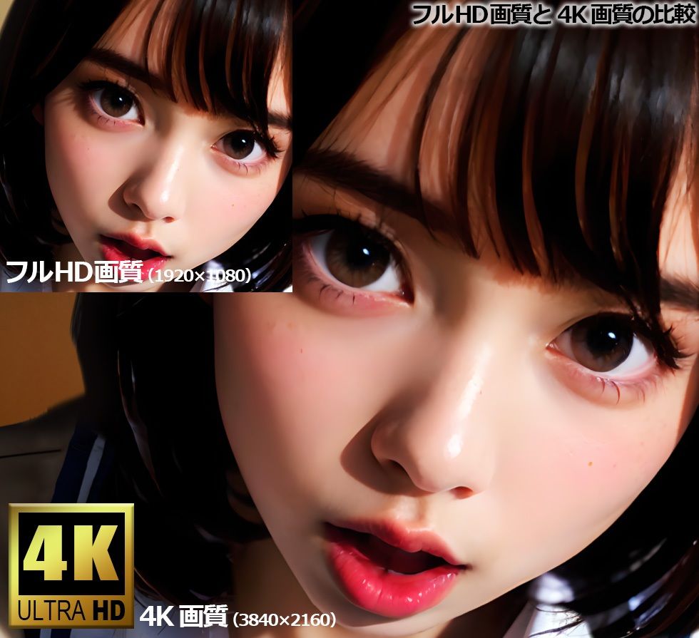 サンプル画像6:【4K超画質アニメ】超・表情変化 エロ顔で喘ぐJK10人と中出しセックス(ぬるぬるアニメ) [d_314382]