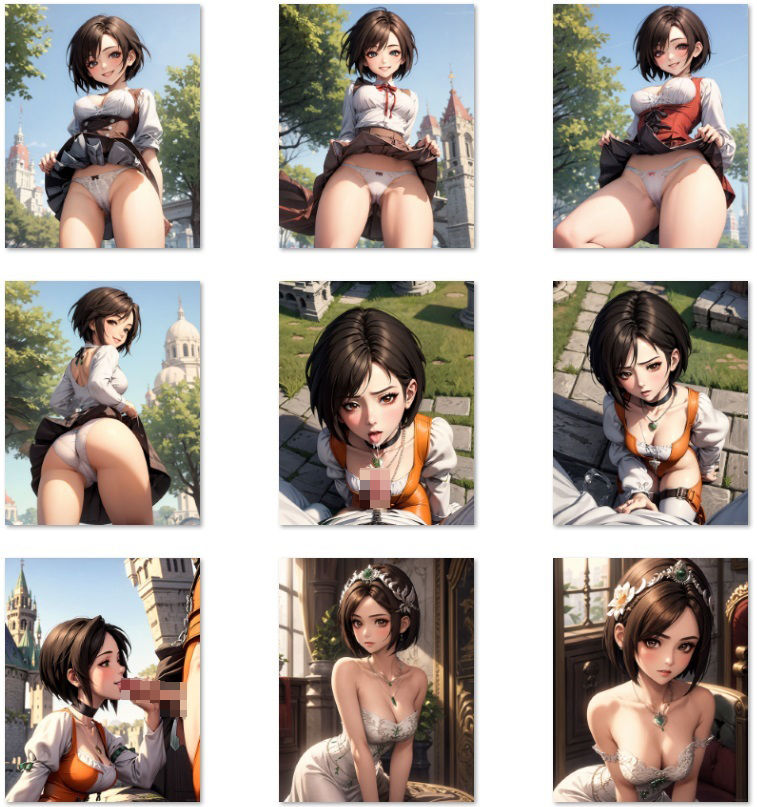 サンプル画像1:ちょっとエッチな9のお姫様と仲良くするイラスト集(秋野美女研究所) [d_314384]