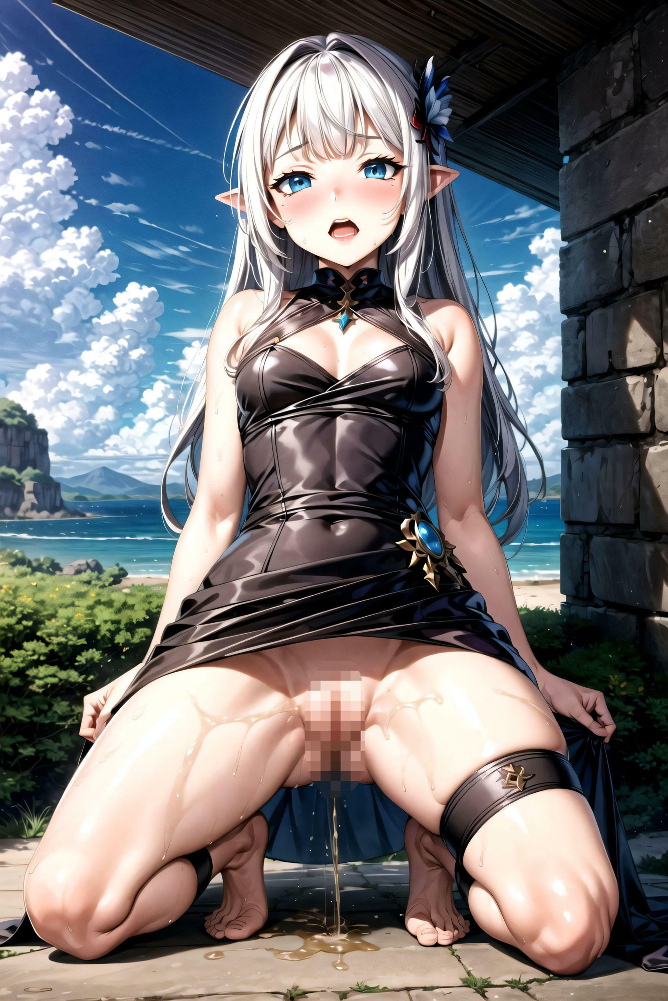 サンプル画像6:全力湯気立ち上る放尿(ネオンノクターン) [d_314493]