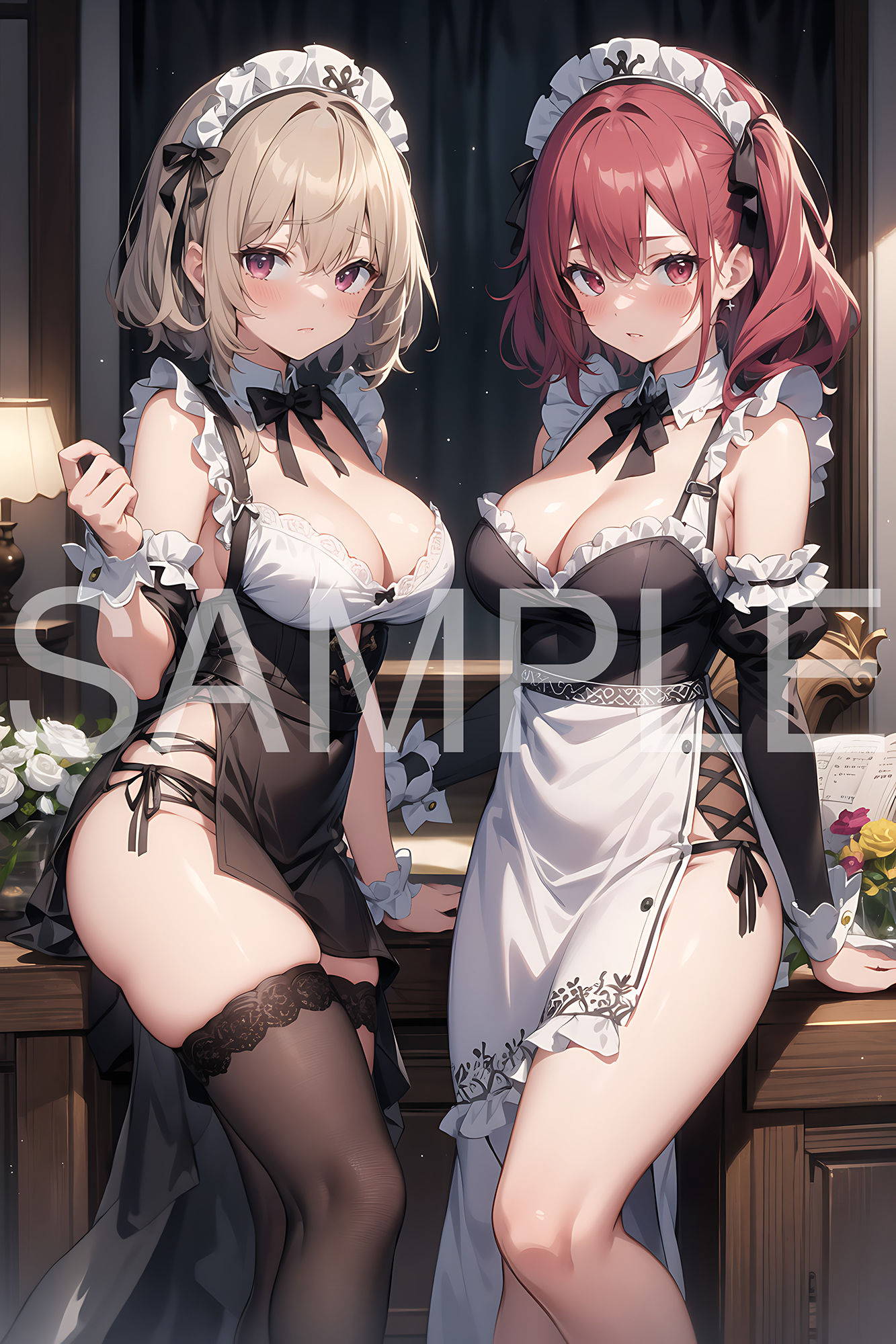 サンプル画像2:メイド×美少女(aiもちち) [d_314496]