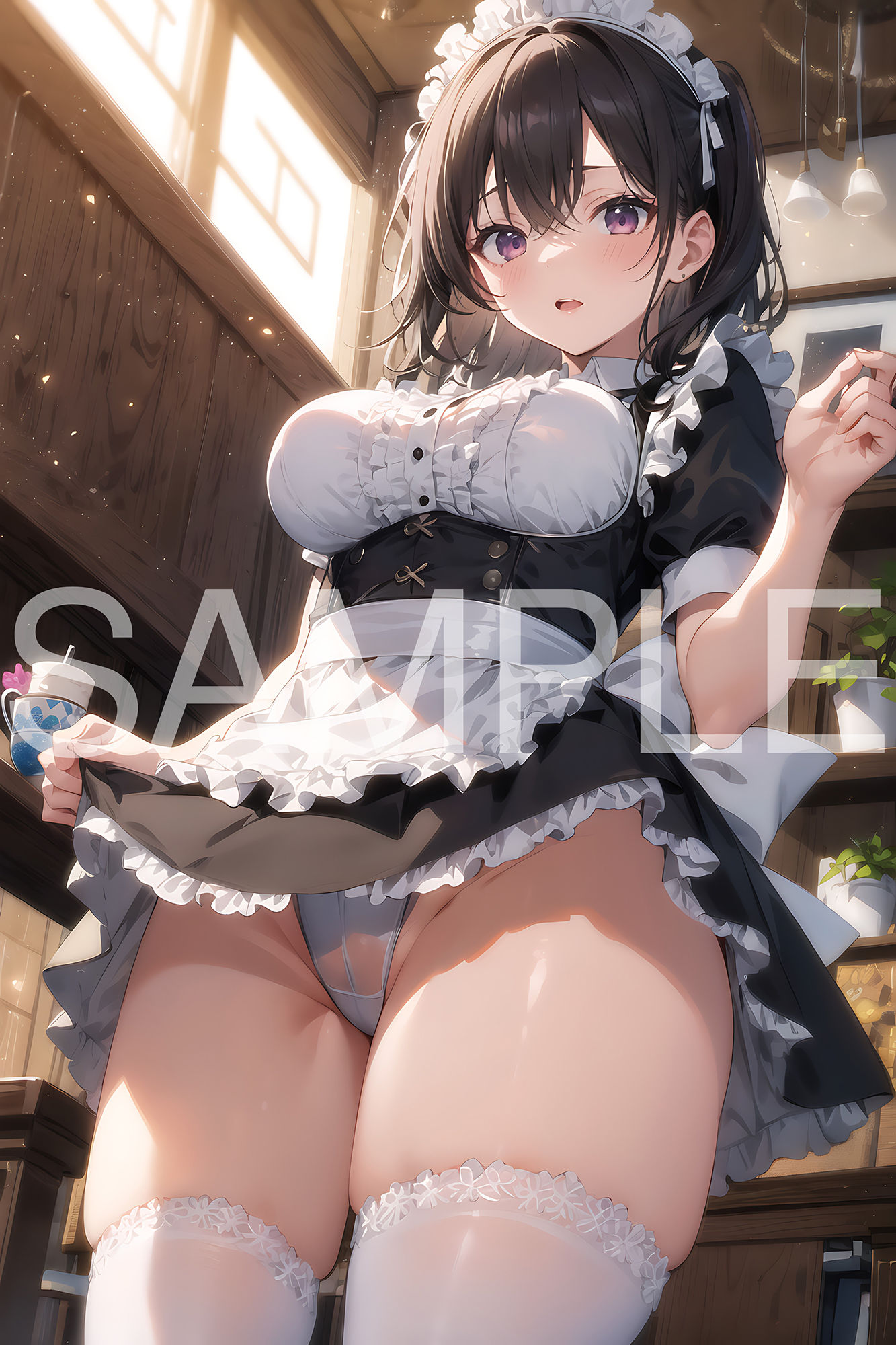 サンプル画像4:メイド×美少女(aiもちち) [d_314496]