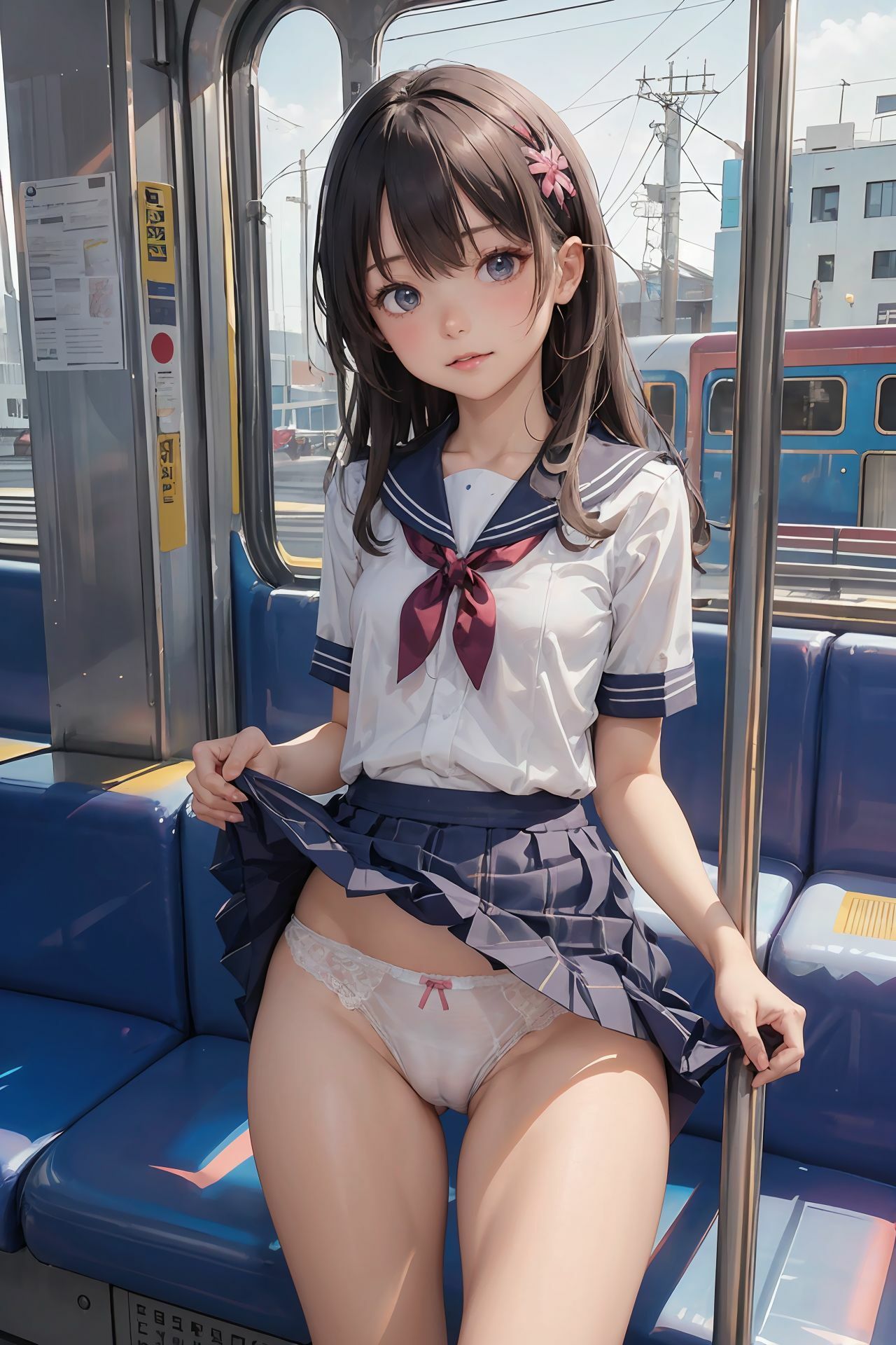 サンプル画像1:パンチラ女子〇生3(川瀬と遊園地) [d_314517]