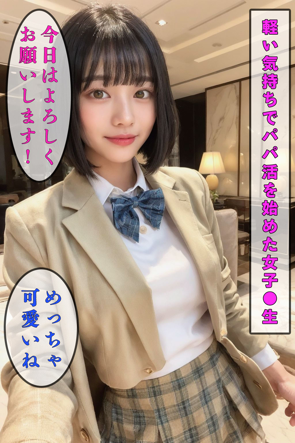 サンプル画像1:清楚系童顔〇〇がパパのデカチンに何度もイカされ完堕ち(AI研究所) [d_314716]