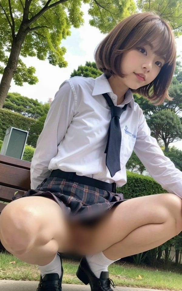 サンプル画像4:ギャルJK しゃがんでお股丸見え集(雨のち晴れルヤ) [d_314734]