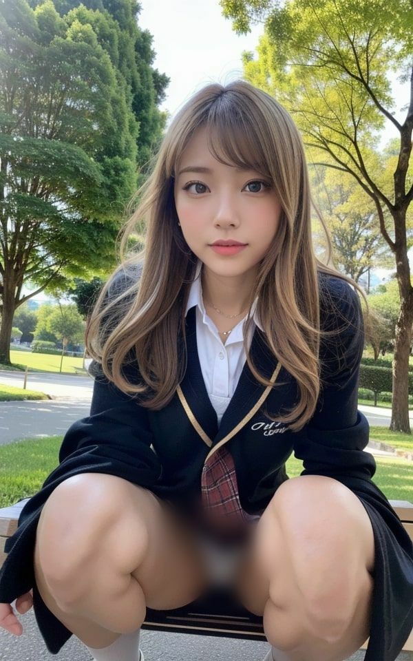 サンプル画像5:ギャルJK しゃがんでお股丸見え集(雨のち晴れルヤ) [d_314734]